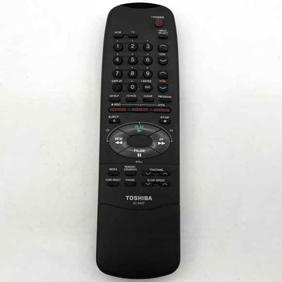 Toshiba Black VC-648T TV-VCR Remote Control Transmitter with Battery Cover - Picture 1 of 3